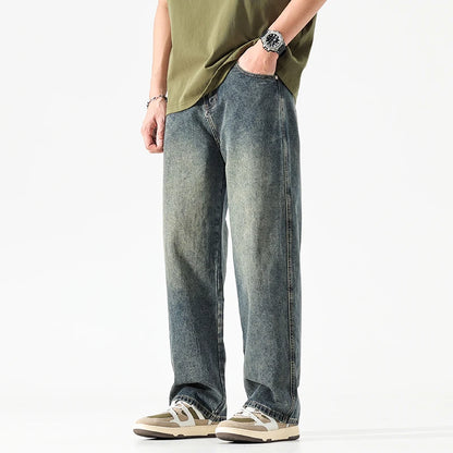 Men's Stoned Washed Baggy Jeans
