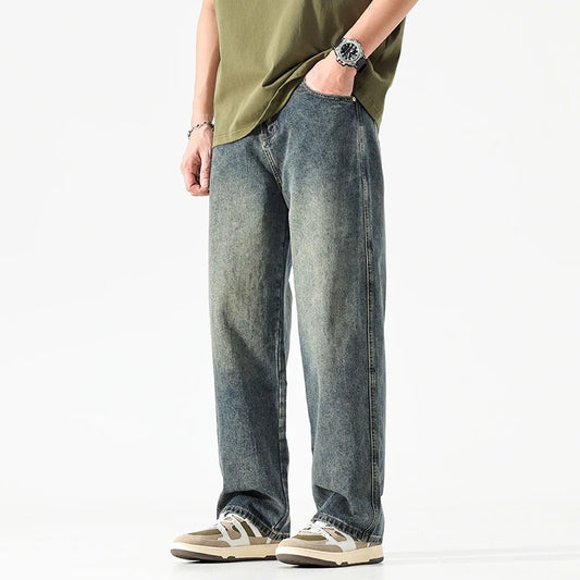 Men's Stoned Washed Baggy Jeans