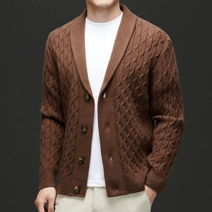 Men's Royale Wool Cardigan Sweater
