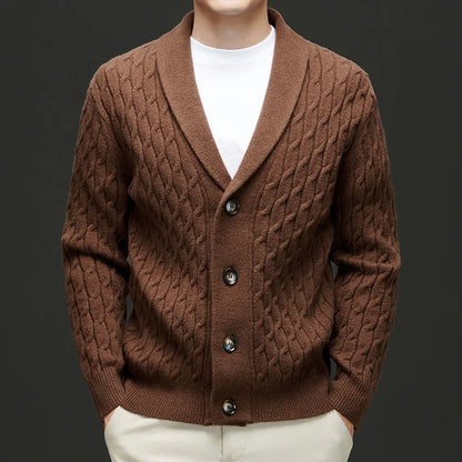 Men's Royale Wool Cardigan Sweater