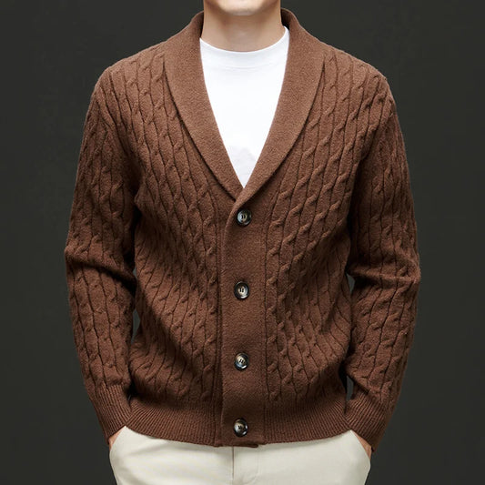 Men's Royale Wool Cardigan Sweater