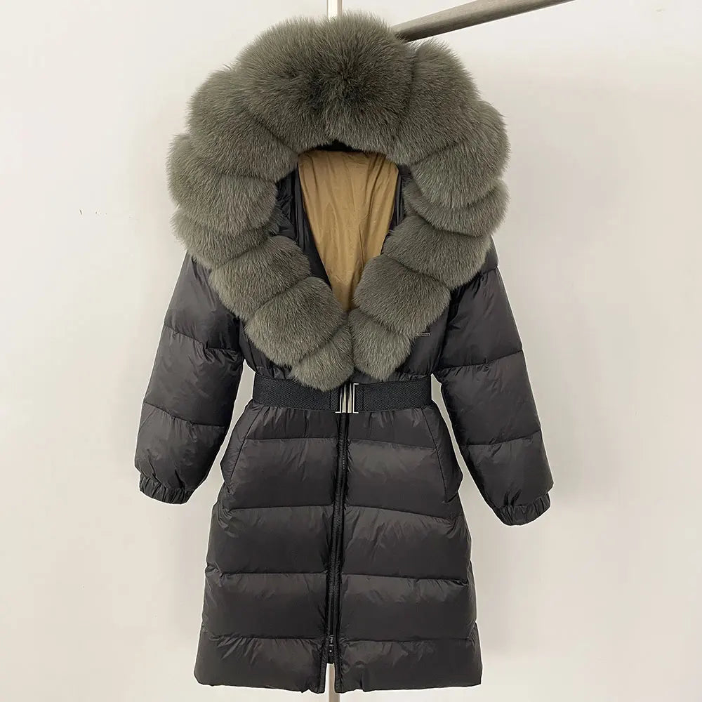 Sierra Fox Fur Women Padded Puffer Jacket