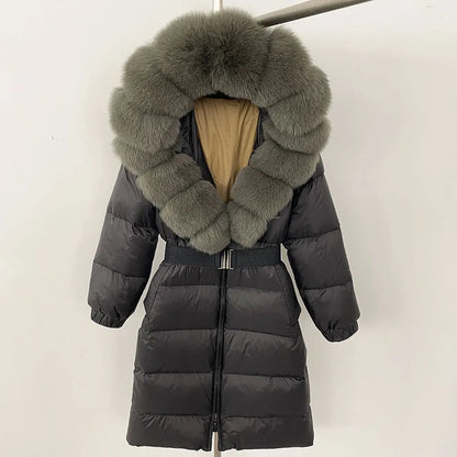 Sierra Fox Fur Women Padded Puffer Jacket