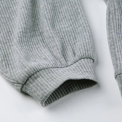 Charcoal Knit Sporty 3 Piece Set