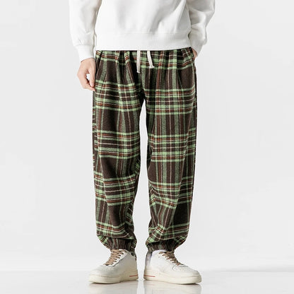 Men's Plaid Loose Joggers