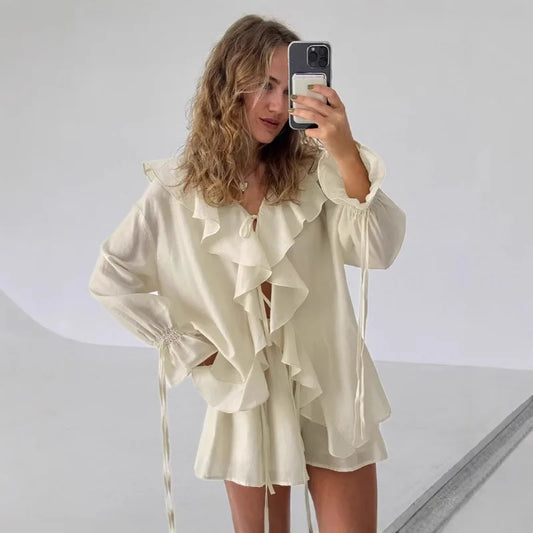 Lilli Casual Loose Top And Shorts Set