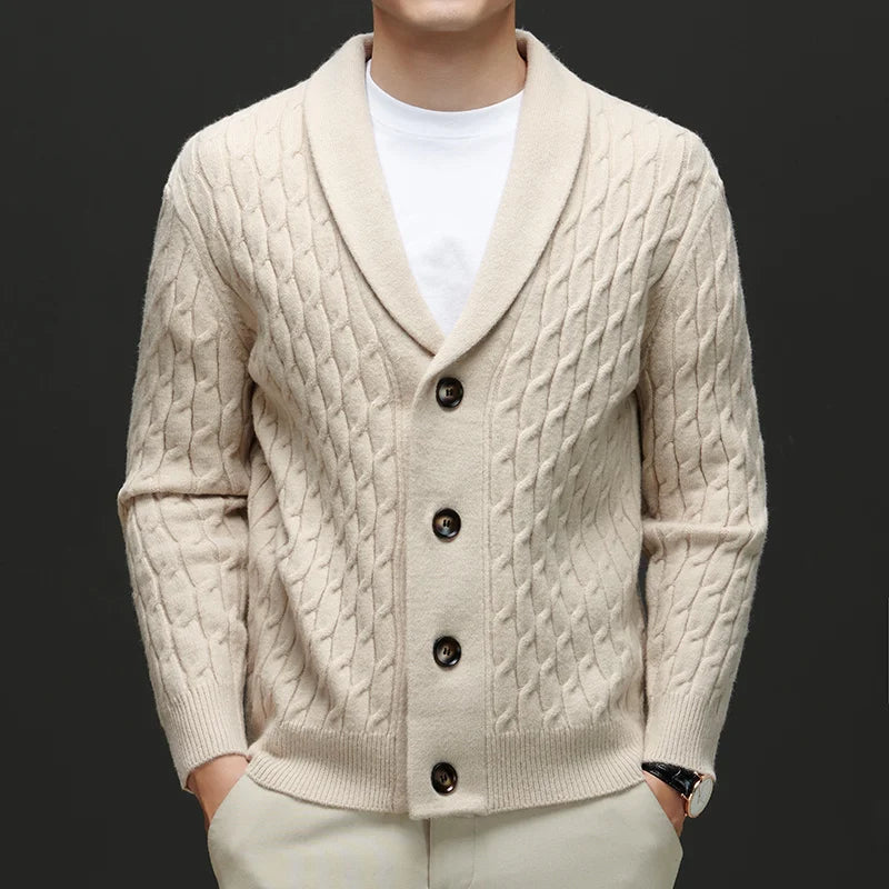 Men's Royale Wool Cardigan Sweater