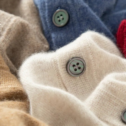 Men's Casual Woolen Cardigan Sweater