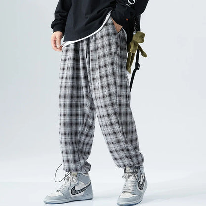 Dark Hip Hop Plaid Joggers