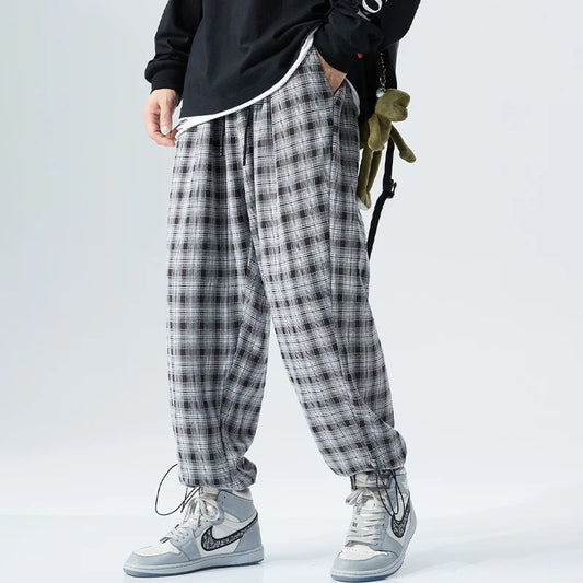 Dark Hip Hop Plaid Joggers