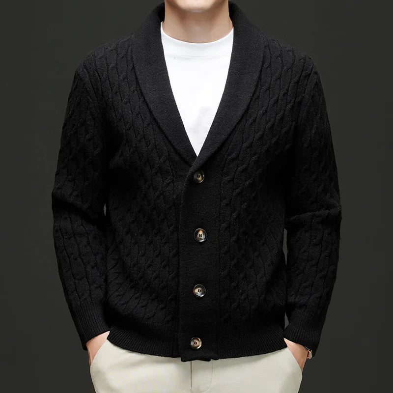 Men's Royale Wool Cardigan Sweater