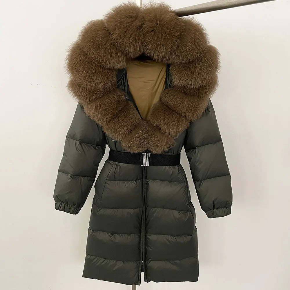 Sierra Fox Fur Women Padded Puffer Jacket