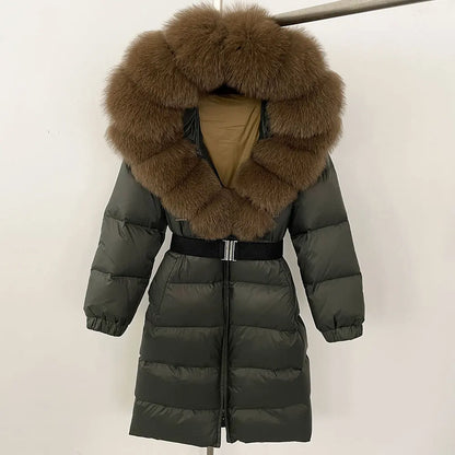 Sierra Fox Fur Women Padded Puffer Jacket