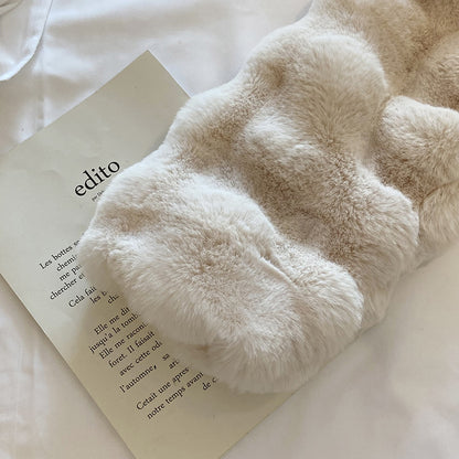 Amelie Collarless Faux Fur Coat