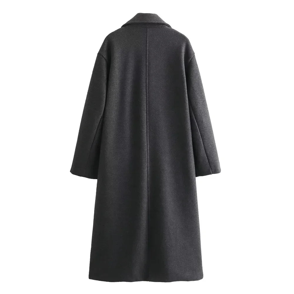 Chloe Double-Breasted Long Coat