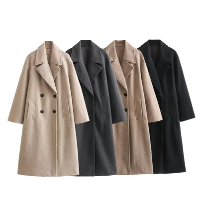 Chloe Double-Breasted Long Coat