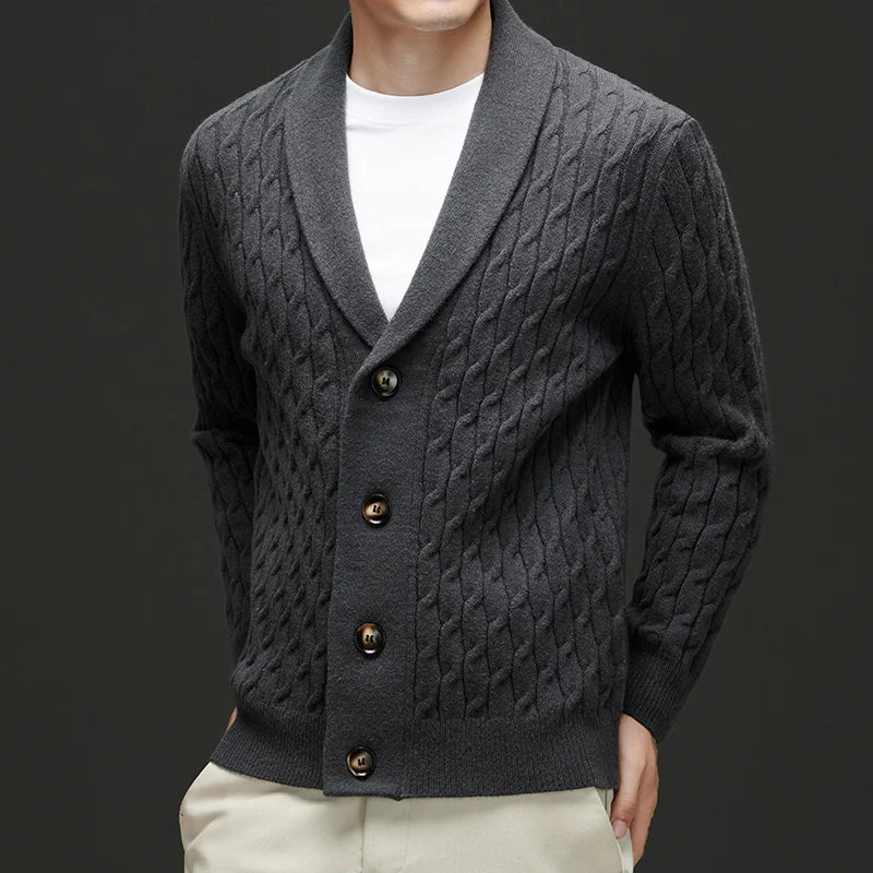 Men's Royale Wool Cardigan Sweater