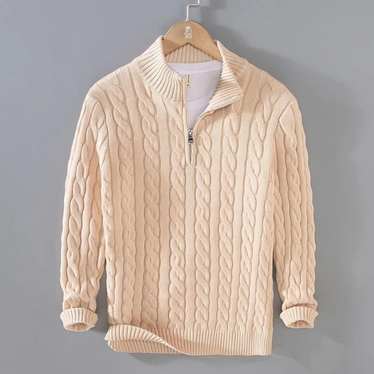 Valentino Zip Knit Mock Neck Sweaters