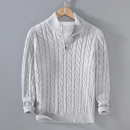 Valentino Zip Knit Mock Neck Sweaters