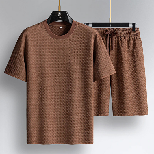 Men's Short Luxury Knit Suit Set