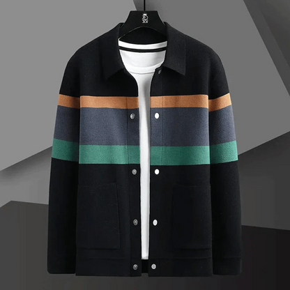 Men's Jacquard Knitted Cardigan
