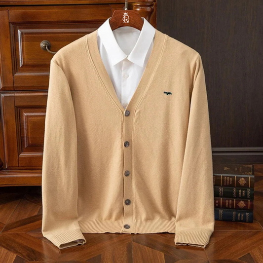 Men's Casual Woolen Cardigan Sweater