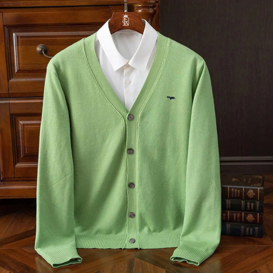 Men's Casual Woolen Cardigan Sweater