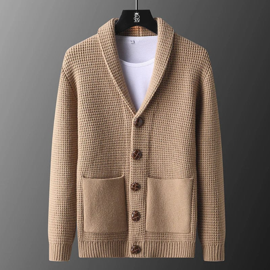 Men's Aurelio Waffle Knit Cardigan