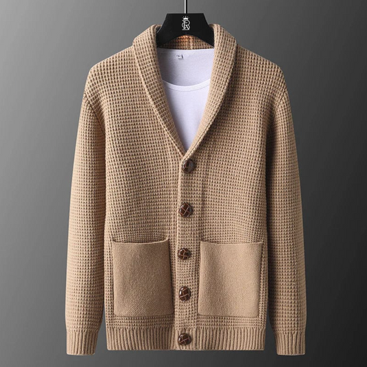 Men's Aurelio Waffle Knit Cardigan