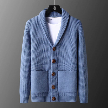 Men's Aurelio Waffle Knit Cardigan