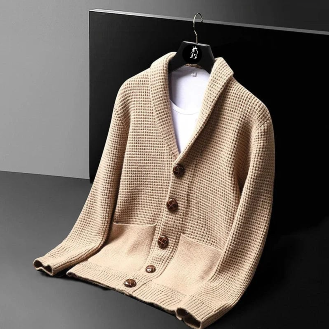 Men's Aurelio Waffle Knit Cardigan
