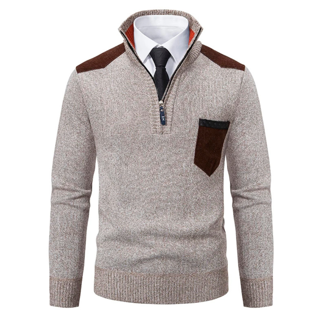 Beyond Luxury Zipper Cardigan Sweater