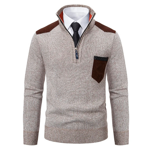 Beyond Luxury Zipper Cardigan Sweater