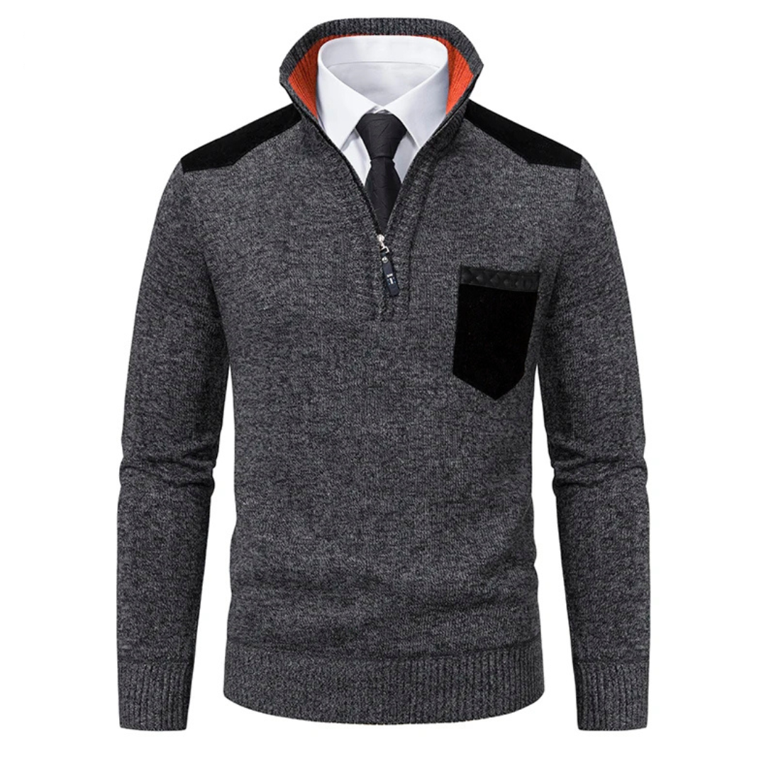 Beyond Luxury Zipper Cardigan Sweater
