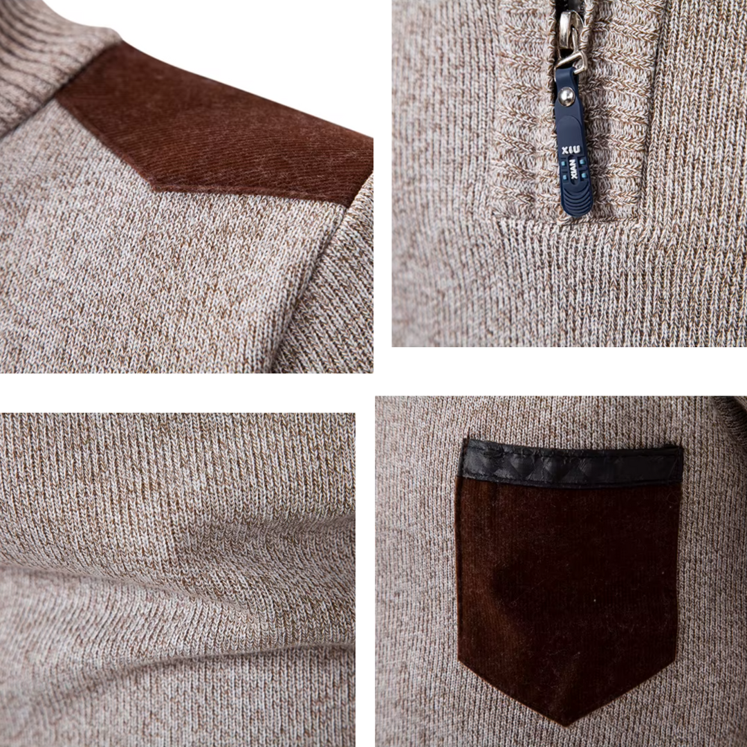 Beyond Luxury Zipper Cardigan Sweater