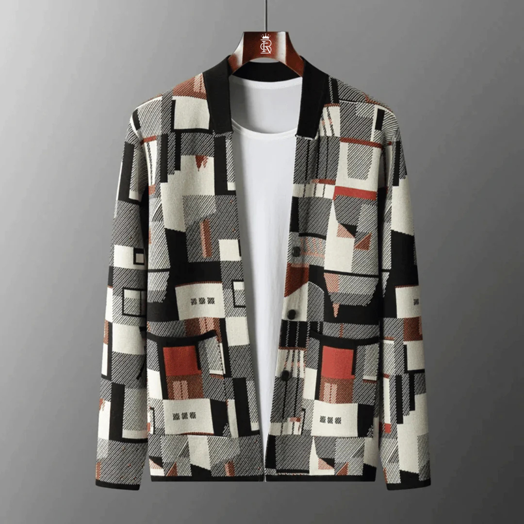 Vintage Patchwork Knit Cardigan