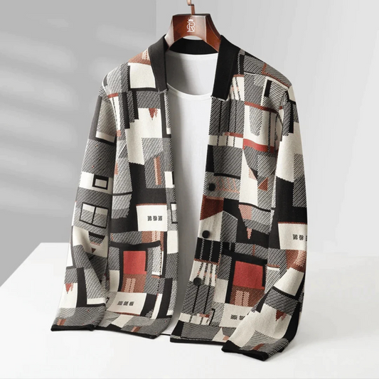 Vintage Patchwork Knit Cardigan