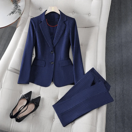 Mona Elegant Blue Blazer Set