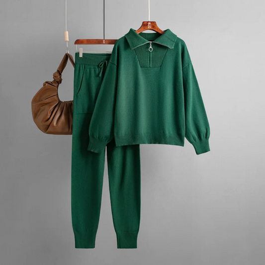 Knitted Suit Warm Pant 2 Piece Sets - Layla - Bottom & Top