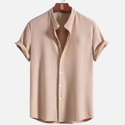 Men's Ribbed Collar Shirt