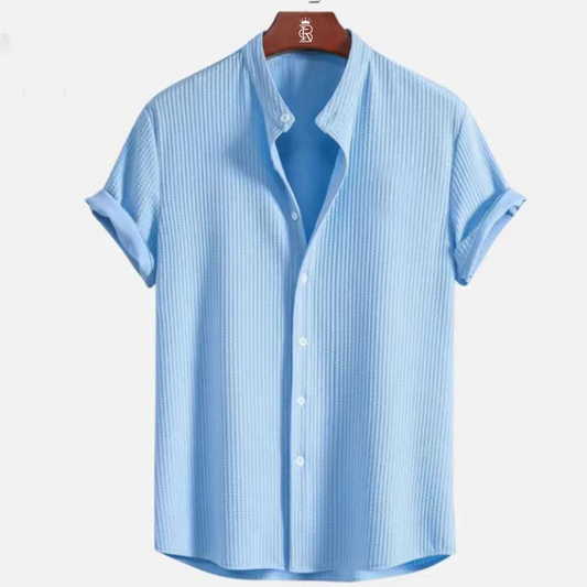 Men's Ribbed Collar Shirt