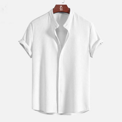 Men's Ribbed Collar Shirt