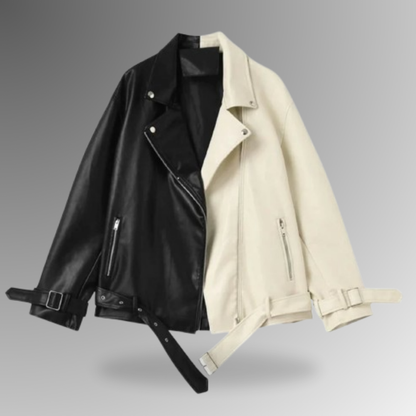 Bianca Two-Tone Leather Jacket