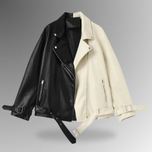 Bianca Two-Tone Leather Jacket