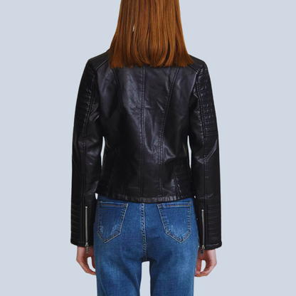 Daniella Biker Faux Leather Jacket