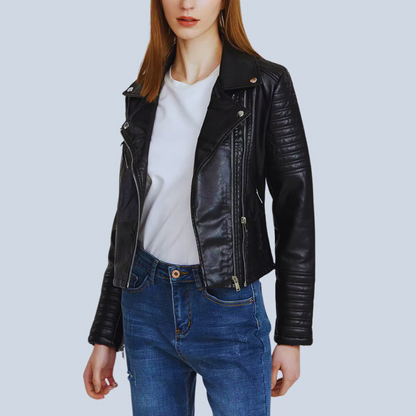 Daniella Biker Faux Leather Jacket