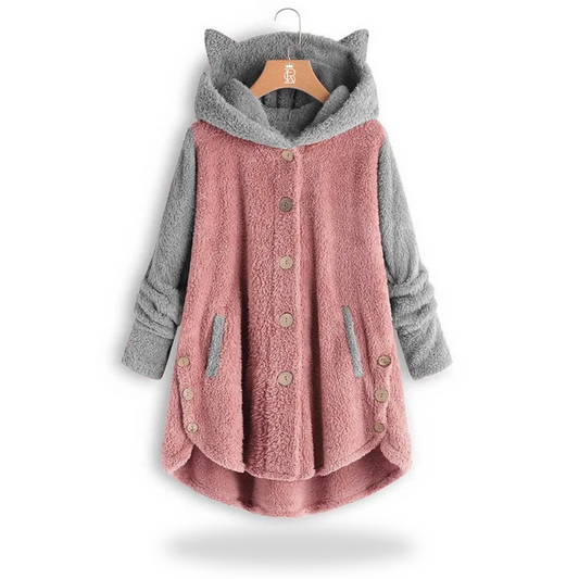 Women's Fleece Warm Button Hoodies