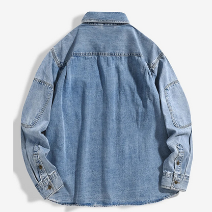Valiant Pure Cotton Denim Long-Sleeve Jeans Shirt