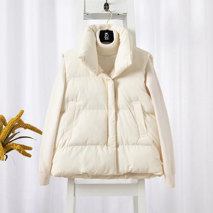 Women's Warm Cropped Vest Jackets