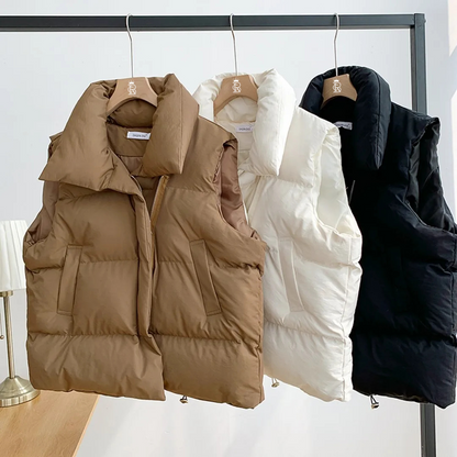 Women's Warm Cropped Vest Jackets